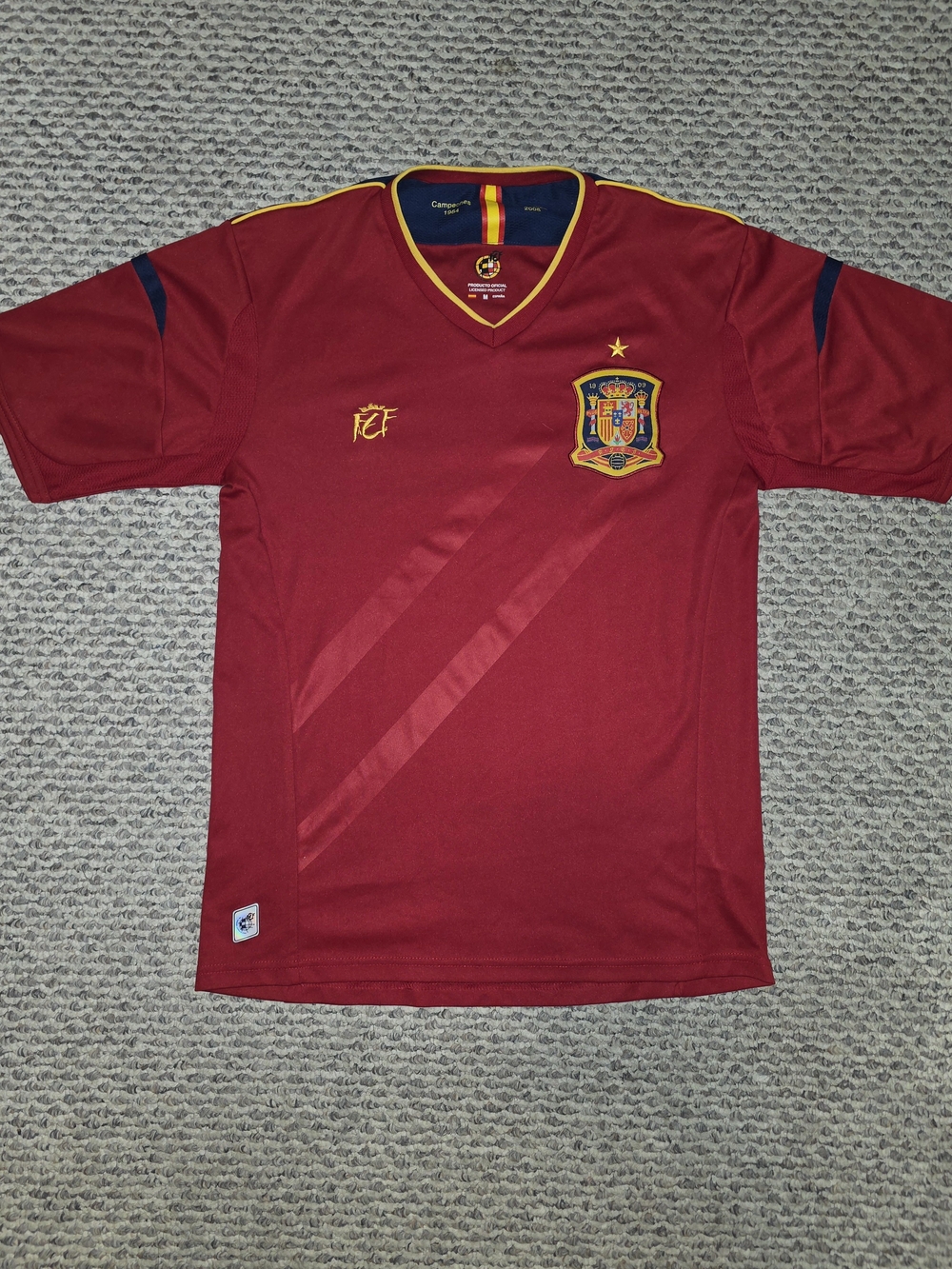 Spain National Team Maroon Soccer Jersey